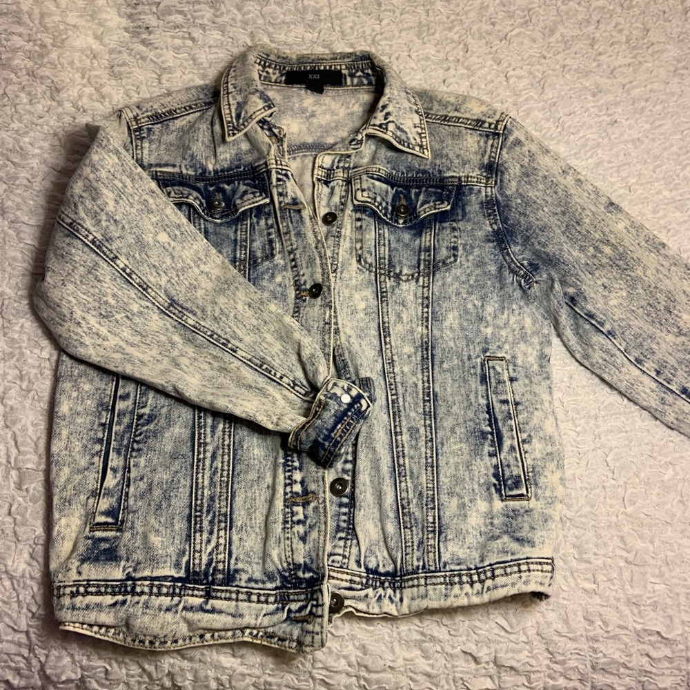 Mineral wash denim jacket